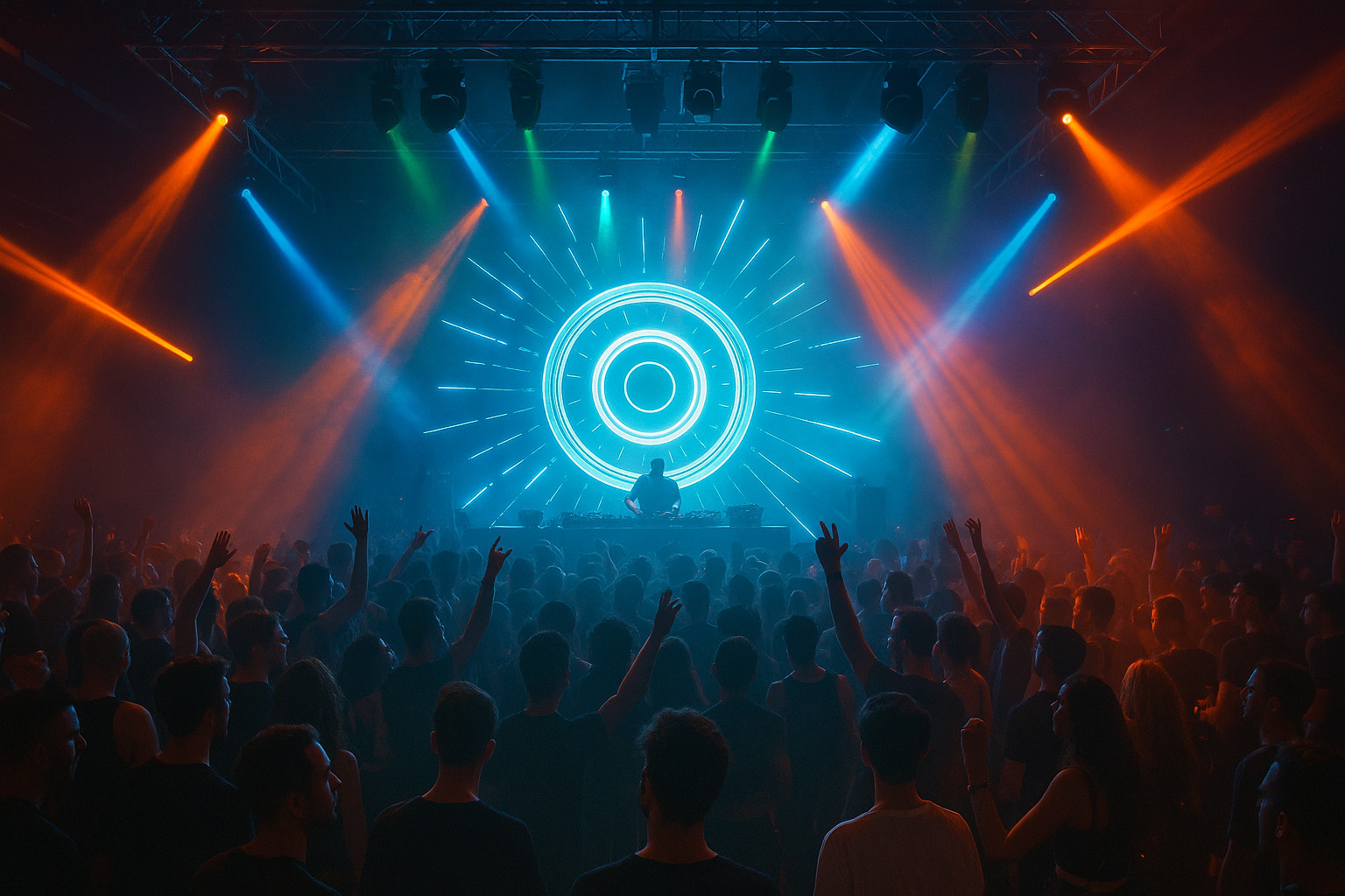 A vibrant crowd at a CRCL music event